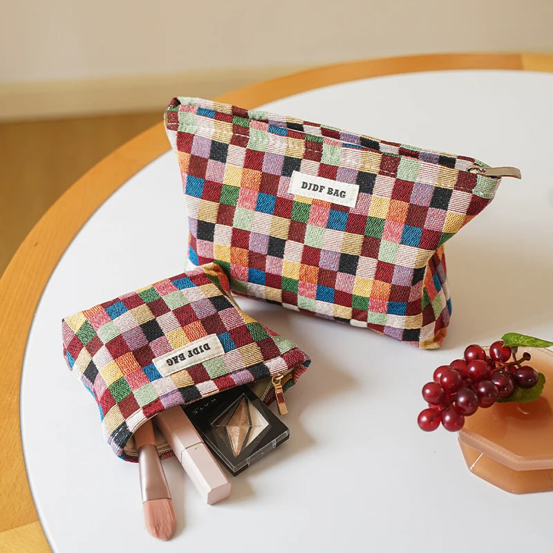Retro Pattern Zipper pouch