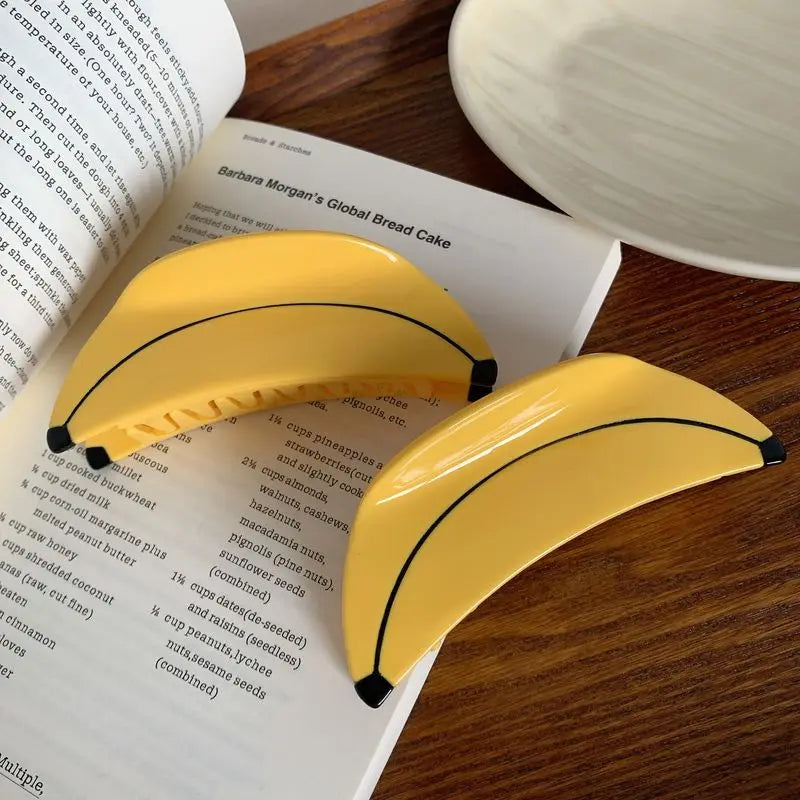 Glossy Banana Hair Clip Claw