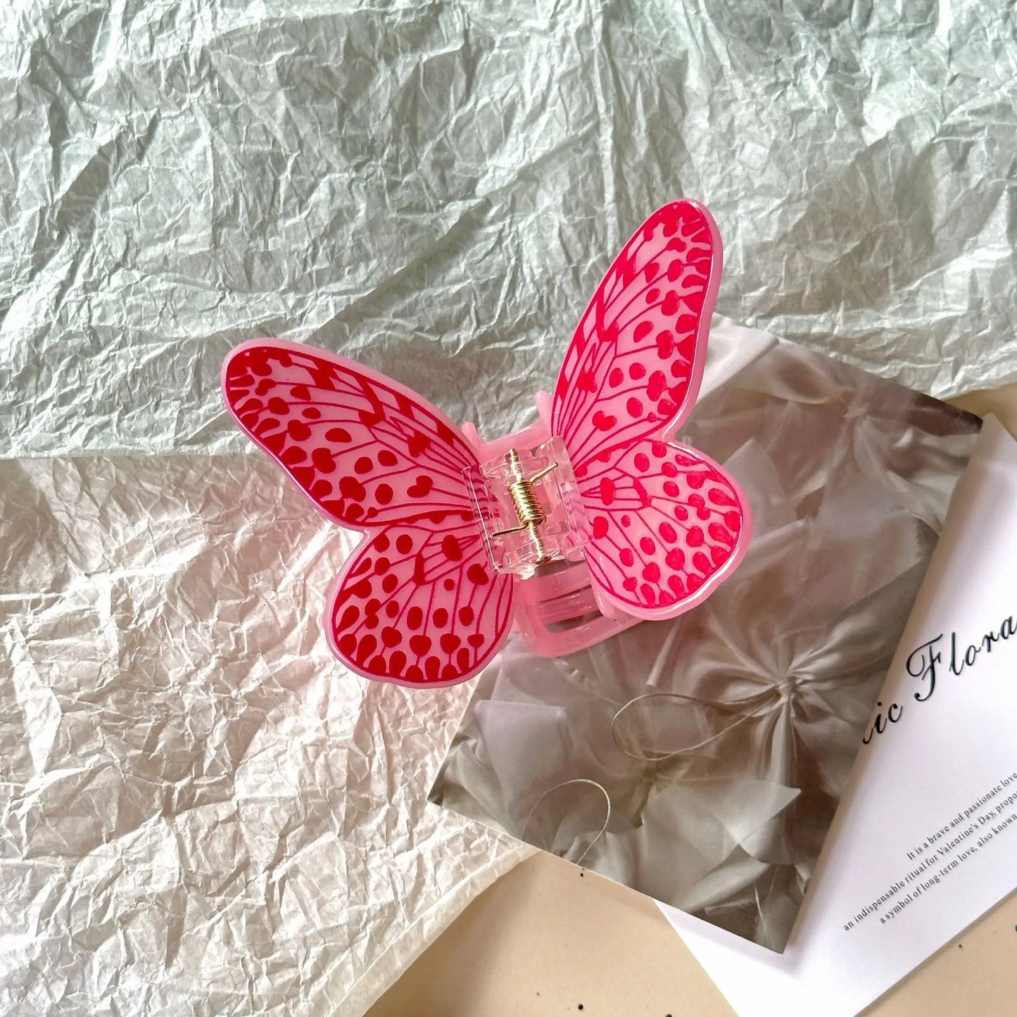 Acrylic Glossy Butterfly Hair Claw