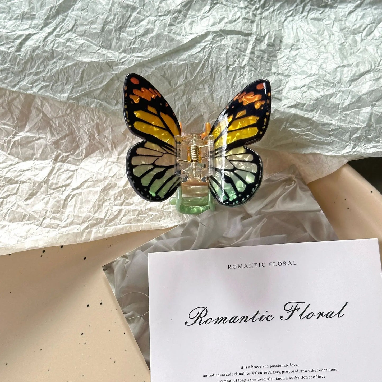 Acrylic Glossy Butterfly Hair Claw
