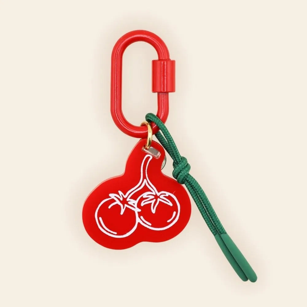 Cartoon Acrylic Rope Woven Pendant Cute Creativity Floral Keyring Retro Geometric Shape Bag Chain Charms Student - Ice Cream Cake