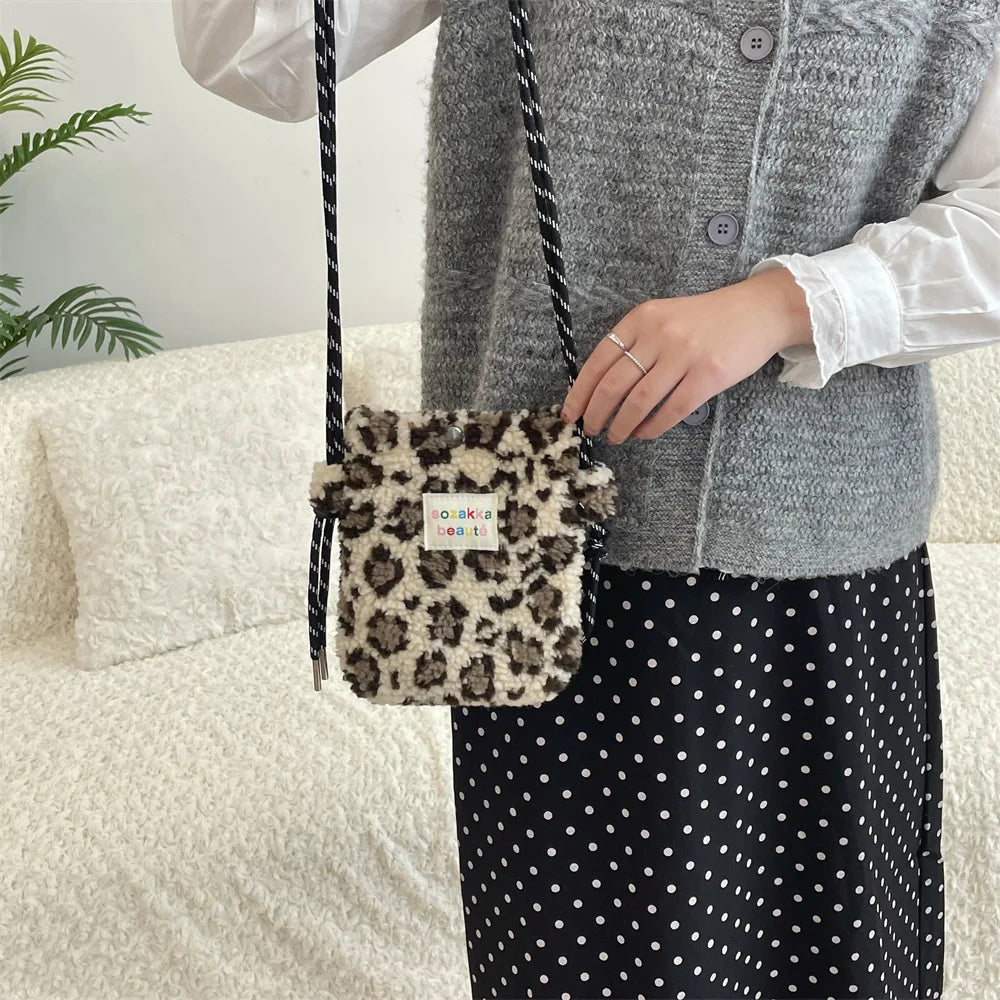 Teddy Fur Plush Pattern Shoulder Bag