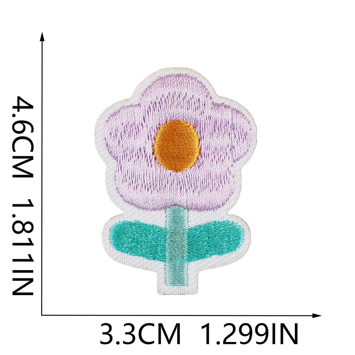 Embroidered Flower Garden Iron-On Patch