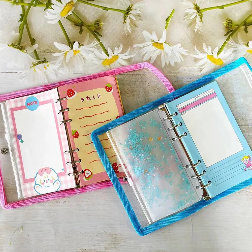 A6 Glitter Ring Binder