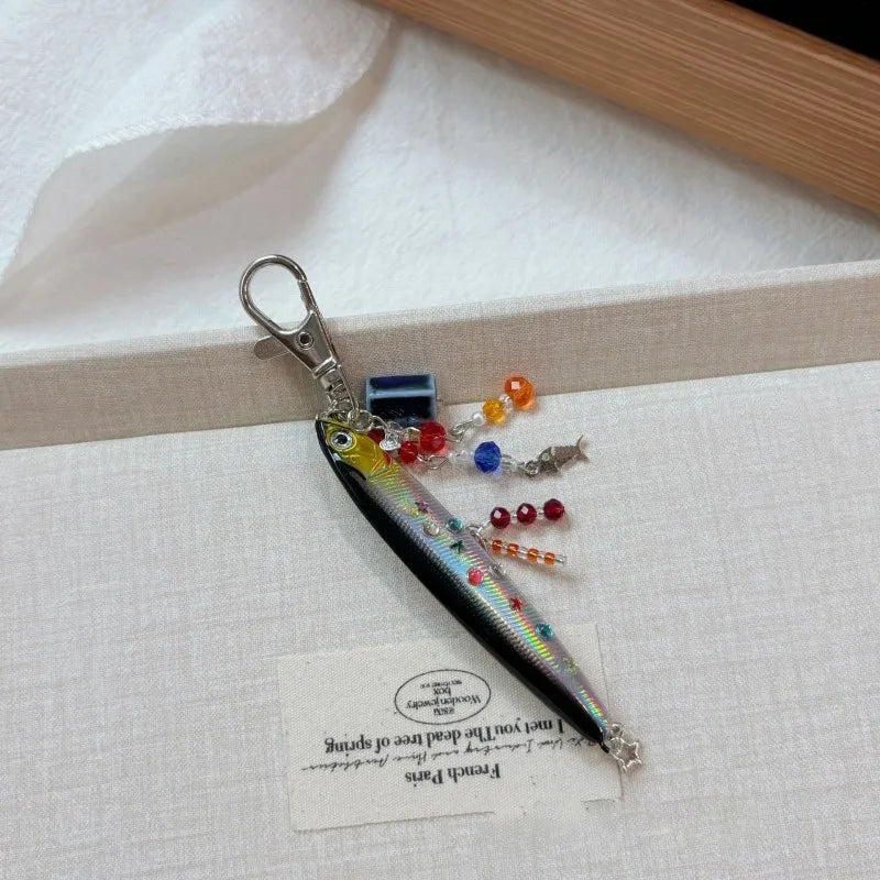 Funny Goldfish Series Resin Keychain Ocean Style Simulated Fish Keyrings For Bag Pendant Goldfish Keychains Wholesale Custom - Ice Cream Cake