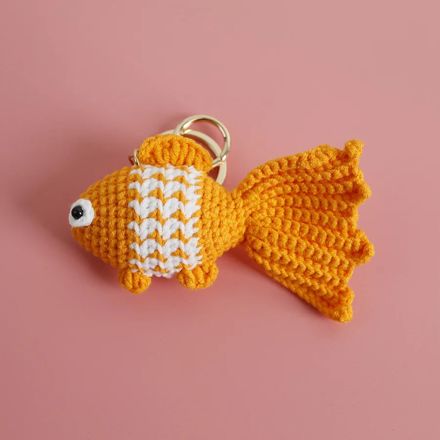 Handmade Crochet Ocean Friends Keychain Charm