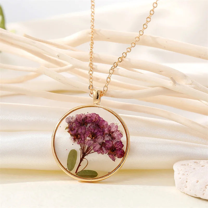Dried Flower Charm Jewelry