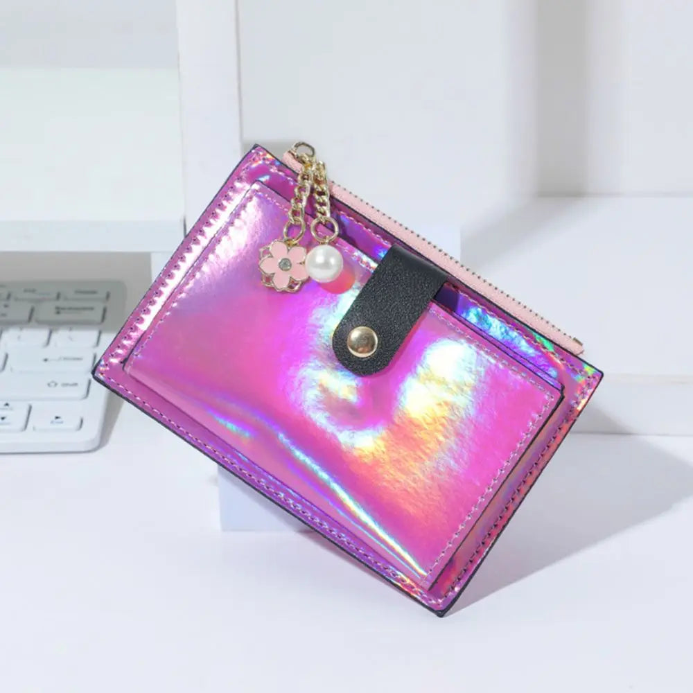 Iridescent Snap Wallet