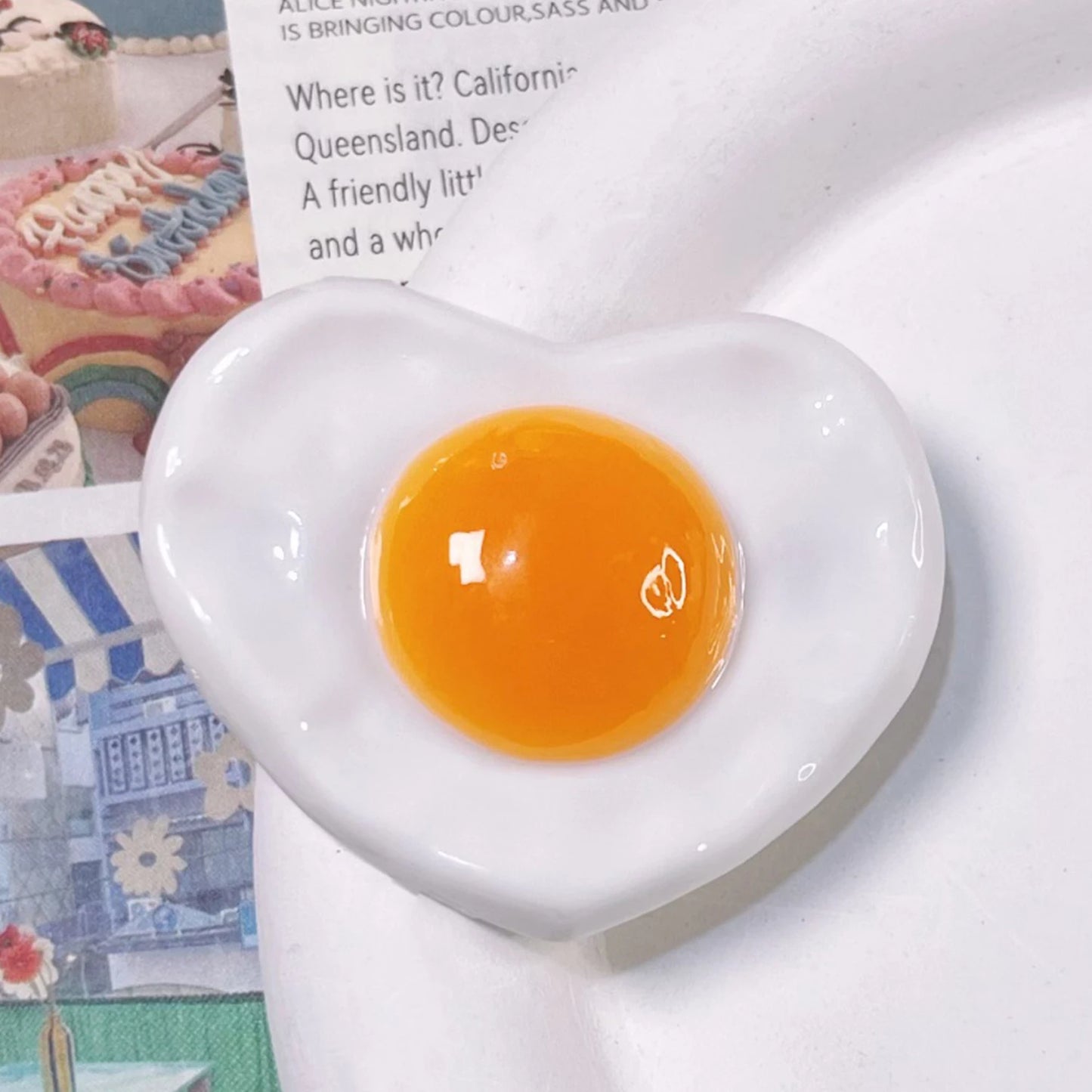 Lovely Cute Korea Egg Hairpins Sweet Yellow Hair Clip Hair Grip Barrettes Simulation Food Headwear Hair Accessories For Women - Ice Cream Cake