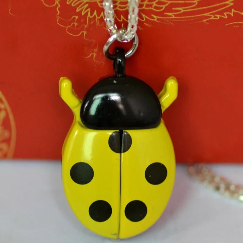 Ladybug Necklace Watch