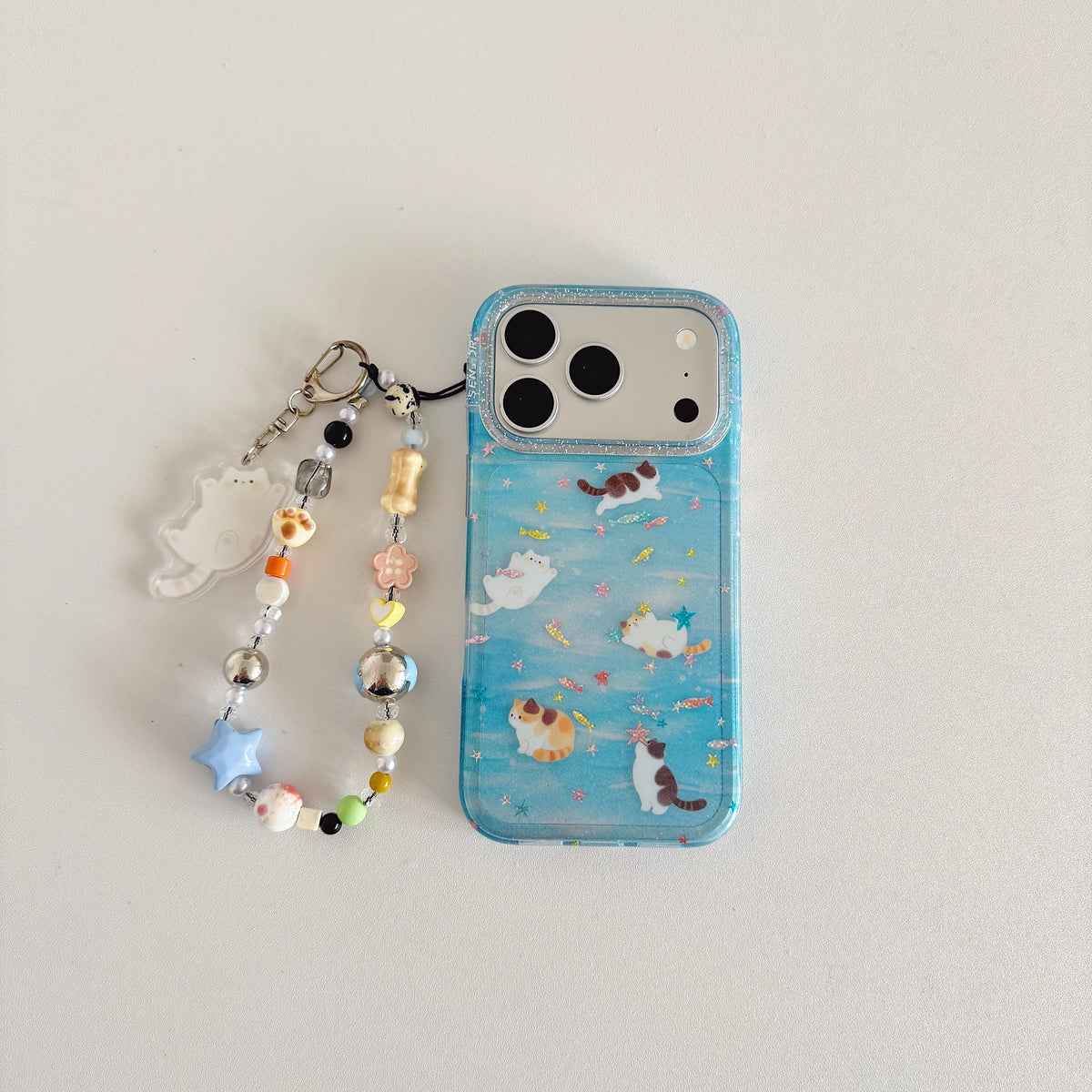 Glittery Kitty Cat Aquarium iPhone Case