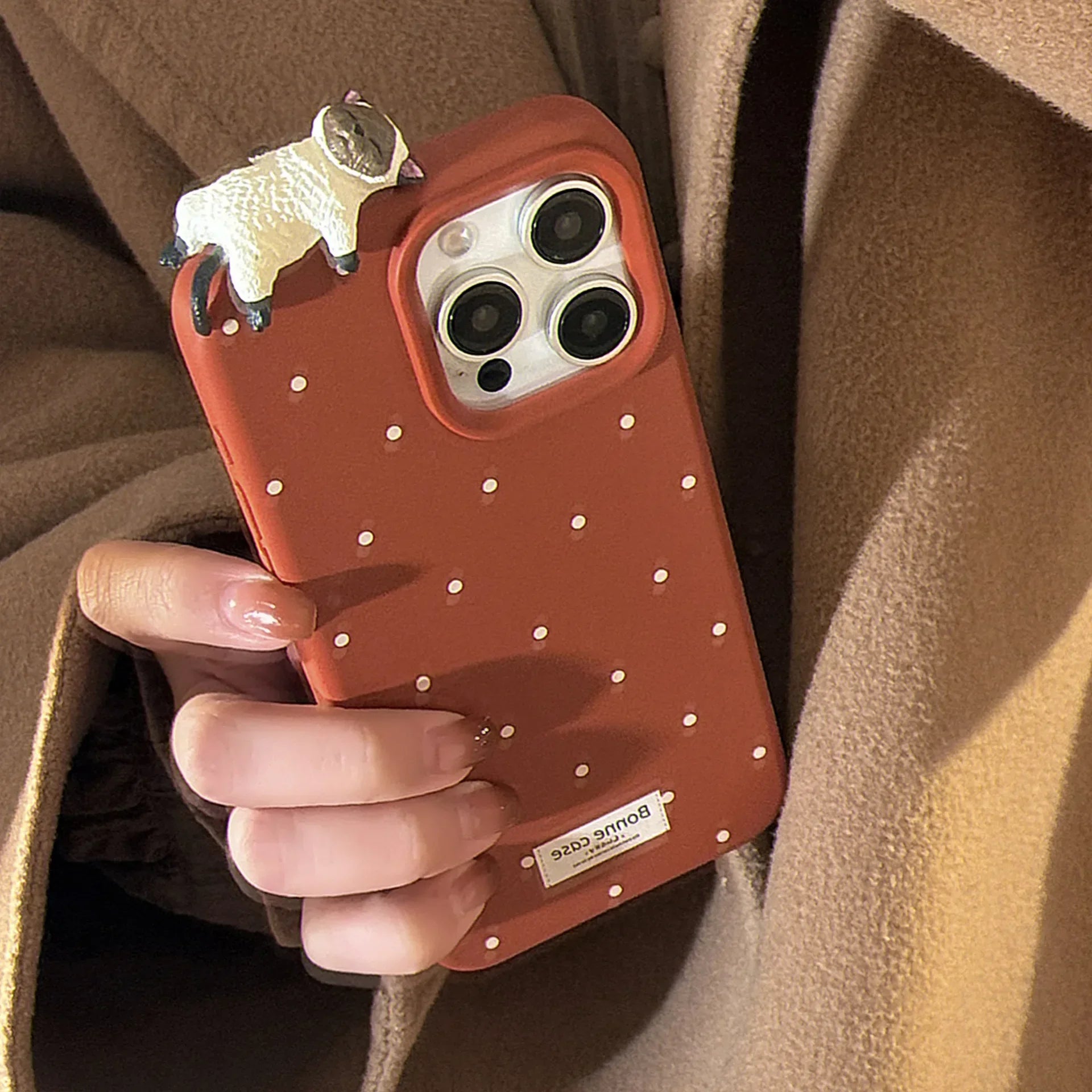 Cat Friends Polka Dot iPhone Case (5 Designs) - Ice Cream Cake
