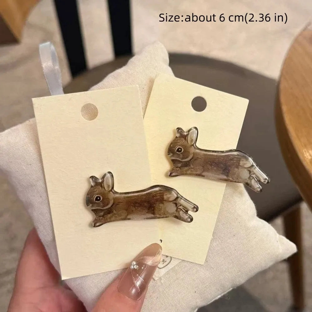 Glossy Bunny Hairclip Set (2pcs)
