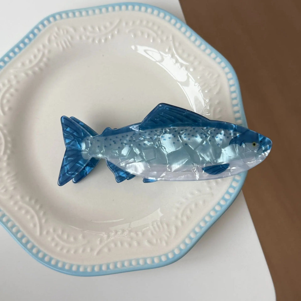 Glossy Acrylic Fish Hair Claw Clip