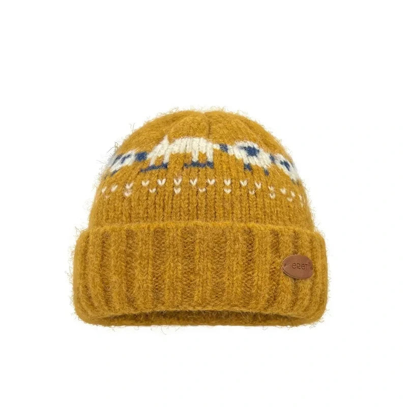 Sheep and Alpaca Farm Fair Isle Knit Beanie Hat