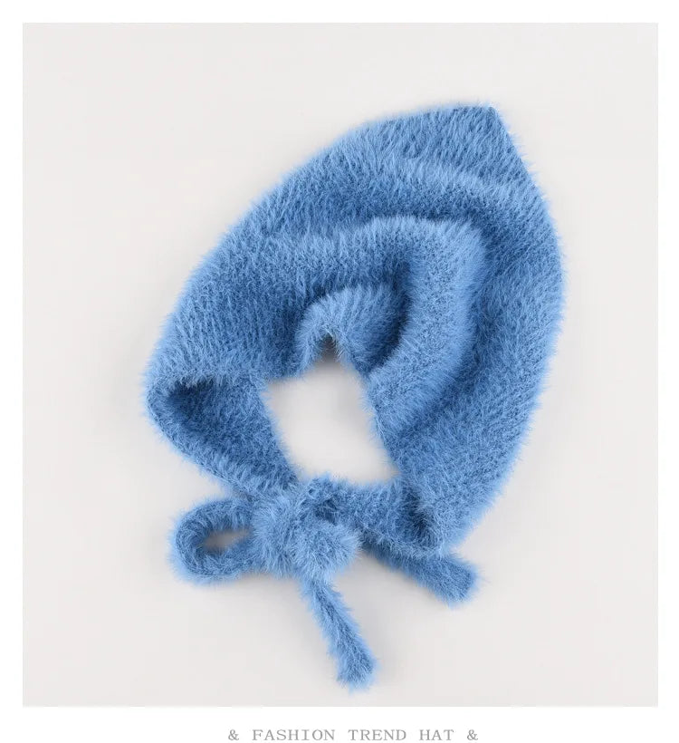 Fuzzy Knit Bonnet