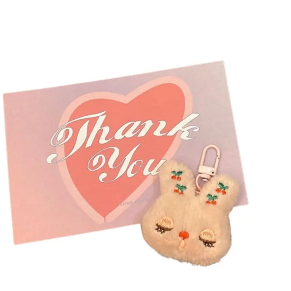 Cartoon Plush Doll Pendant Cute Bunny Brooch Doll Bear Frog Bag Pendant Diy Keychain - Ice Cream Cake
