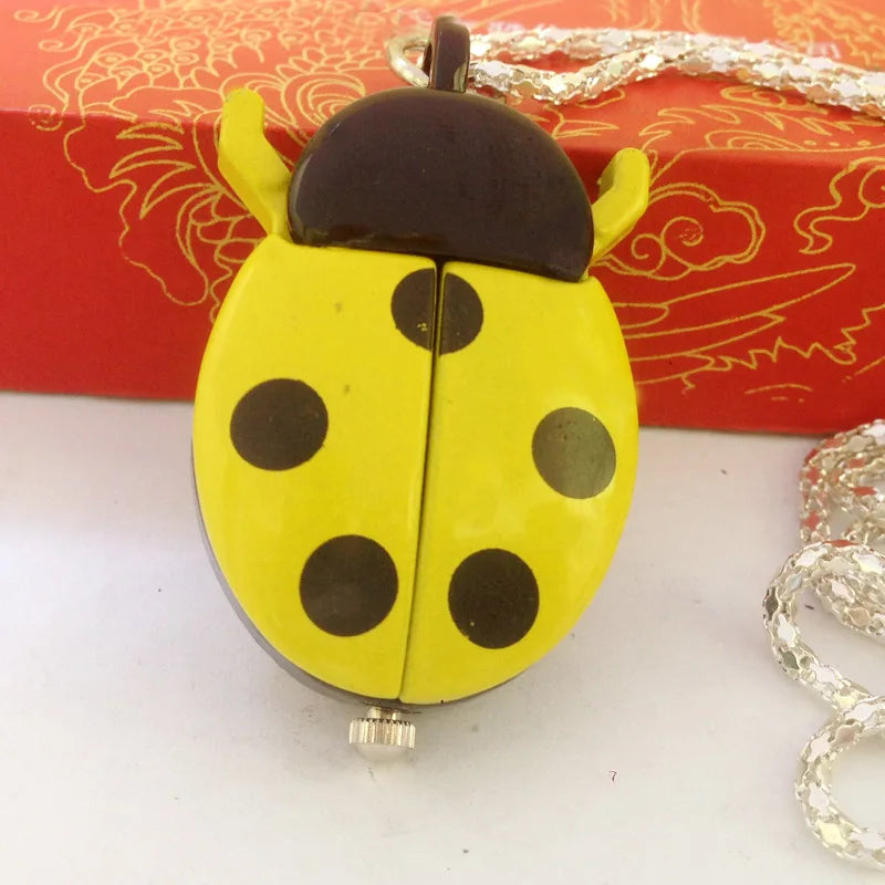 Ladybug Necklace Watch