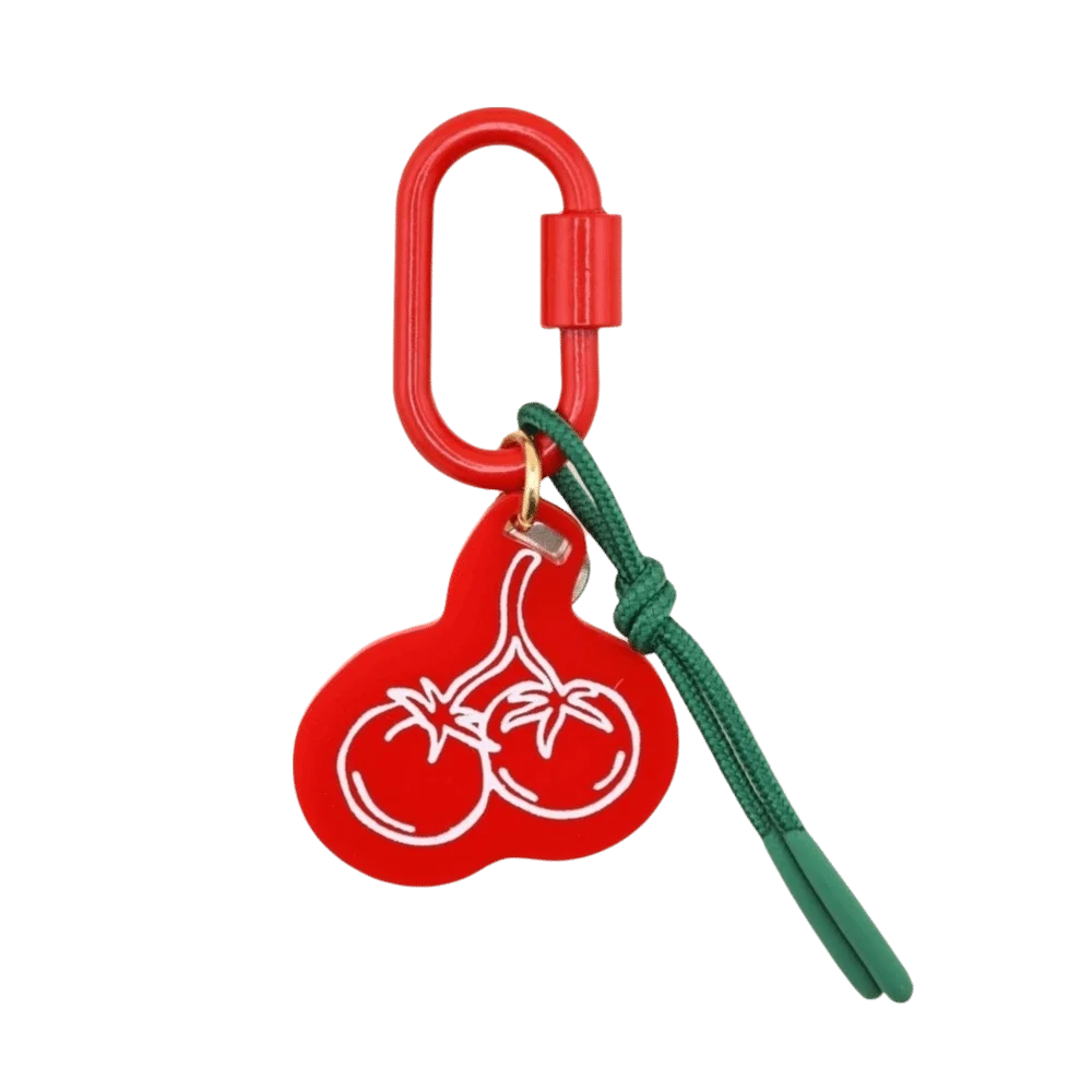 Cartoon Acrylic Rope Woven Pendant Cute Creativity Floral Keyring Retro Geometric Shape Bag Chain Charms Student - Ice Cream Cake
