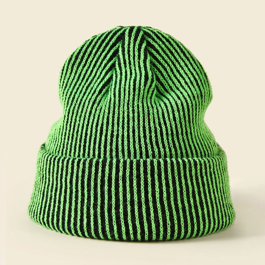 Knitted Ribbed Beanie Hat