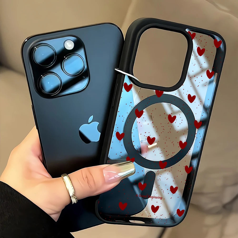 Heart Polka Dot Pattern iPhone Case