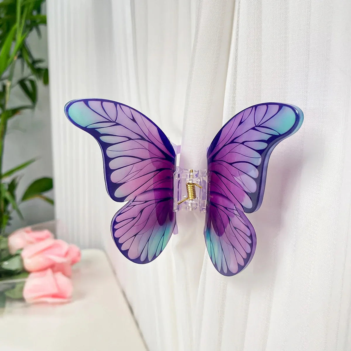 Acrylic Glossy Butterfly Hair Claw