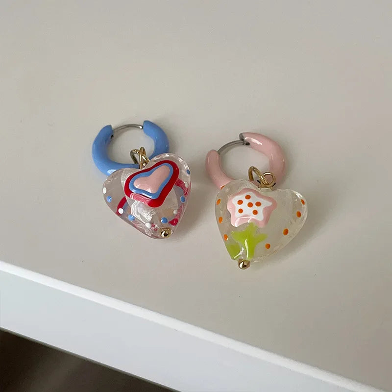 Mismatched Candy Heart Earrings
