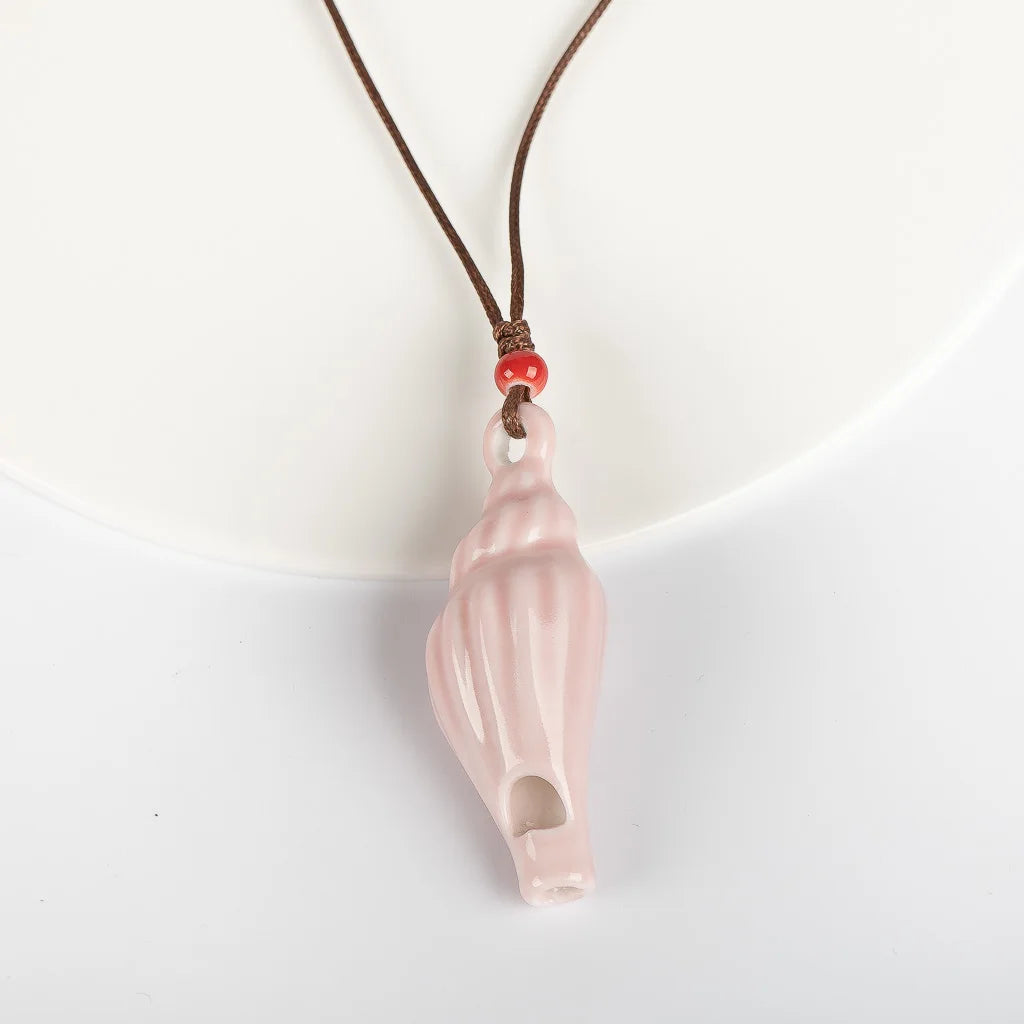 Conch Whistle Charm Necklace