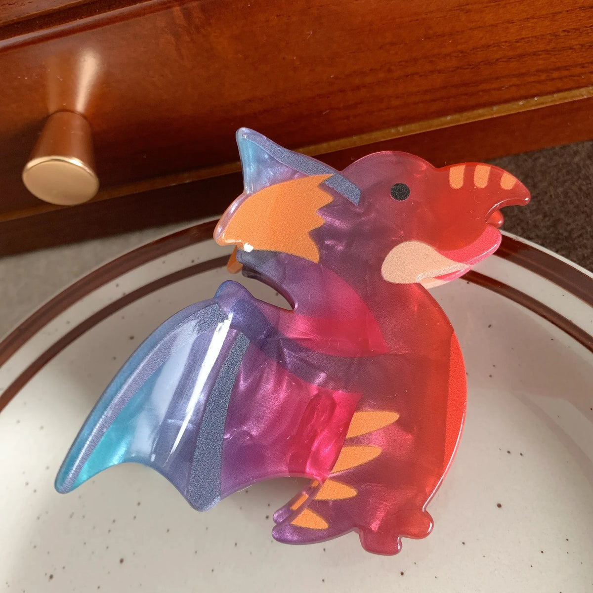 Colourful Dinosaur Hair Claw Clip
