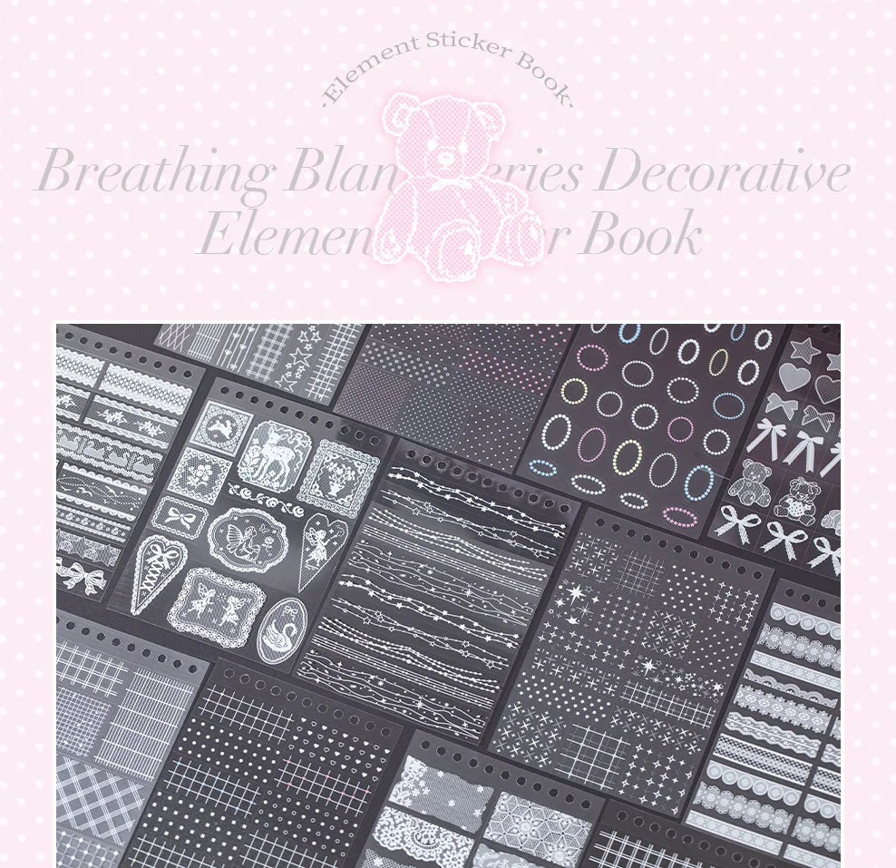 Filet Crochet Lace Sticker Book (30 Sheets)