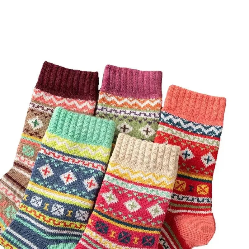 Fair Isle Crew Sock Set (Set of 5 Pairs)