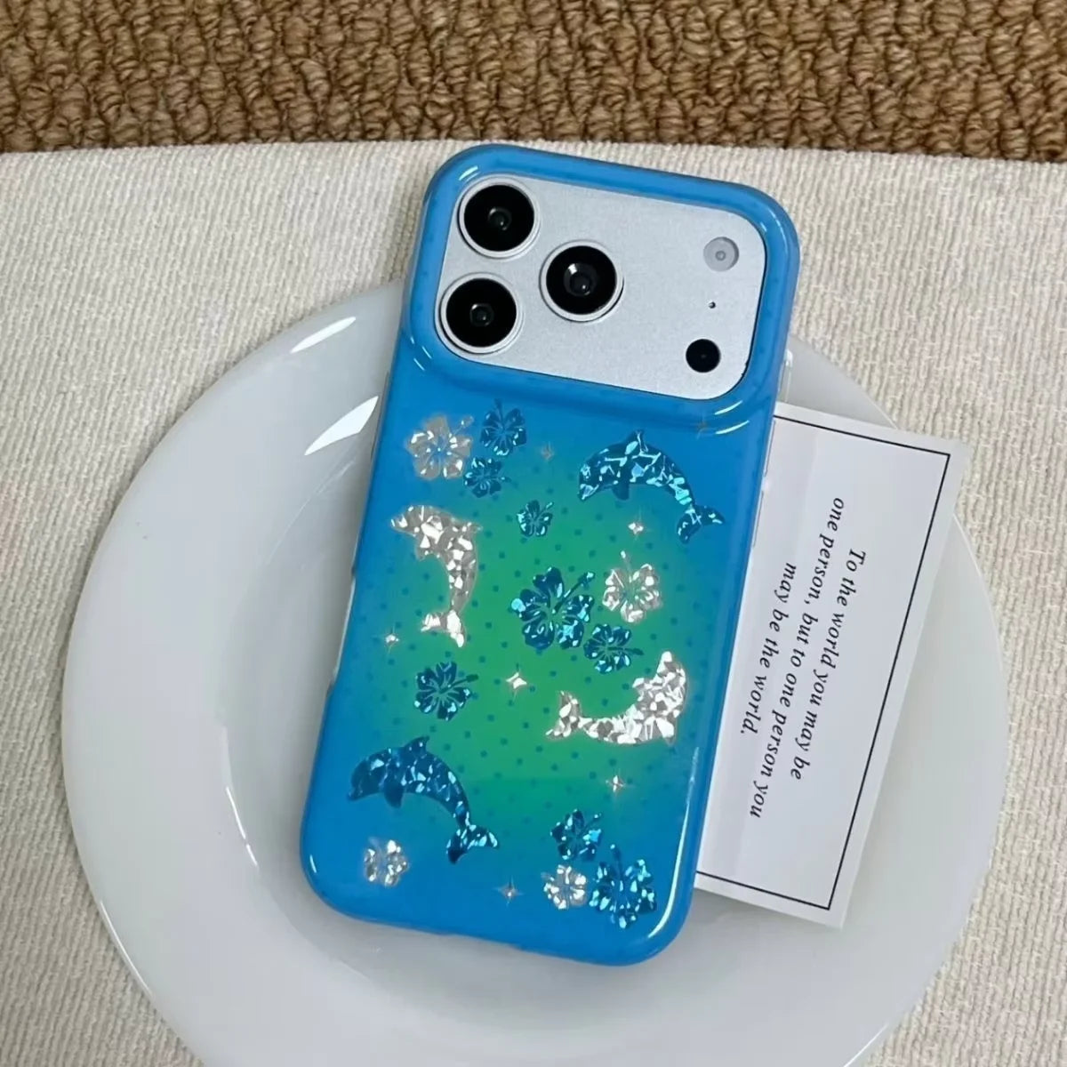 Blue Glitter iPhone Case