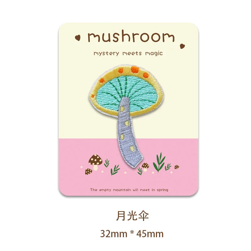 Embroidered Colourful Mushroom Patch