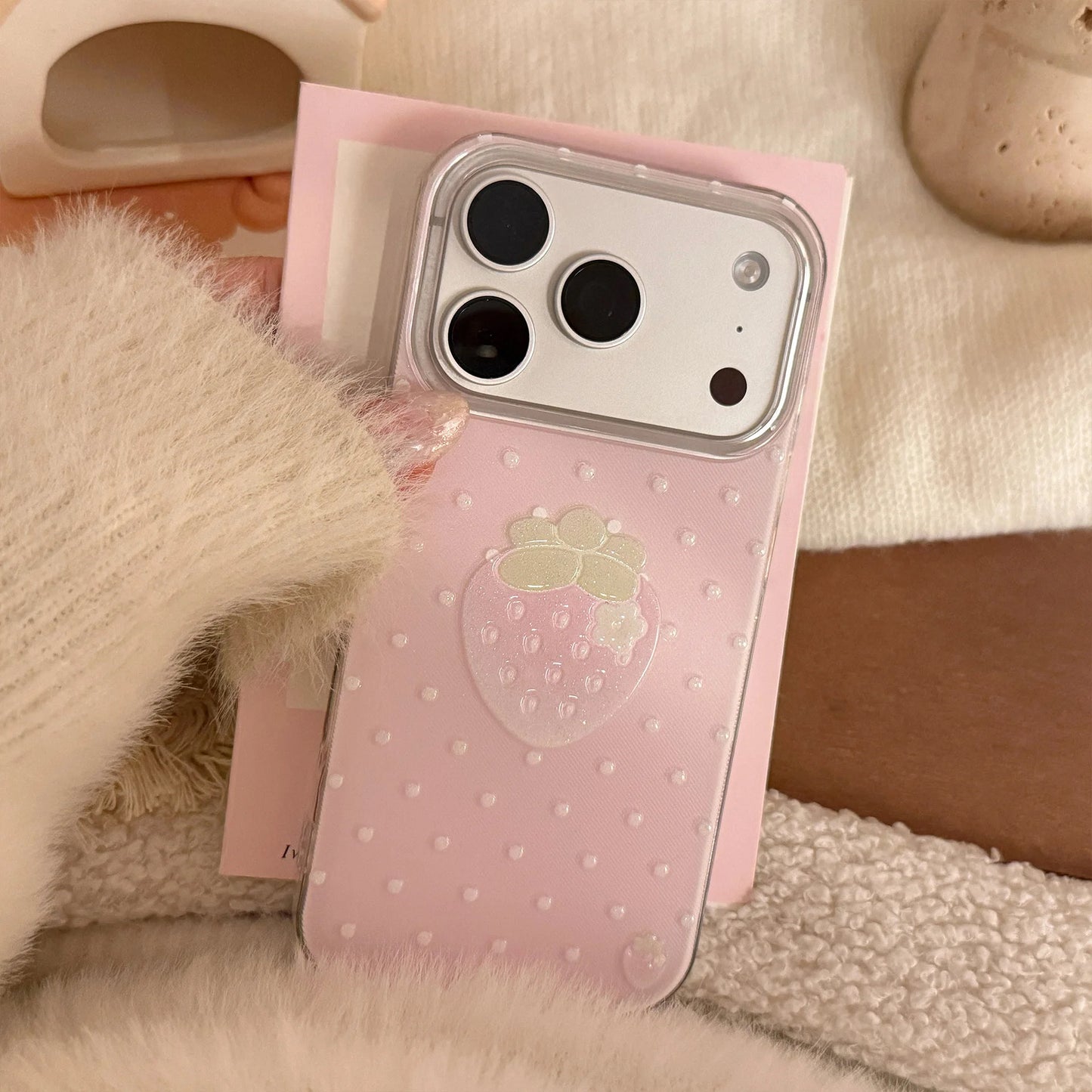 Pastel Dot Strawberry iPhone Case