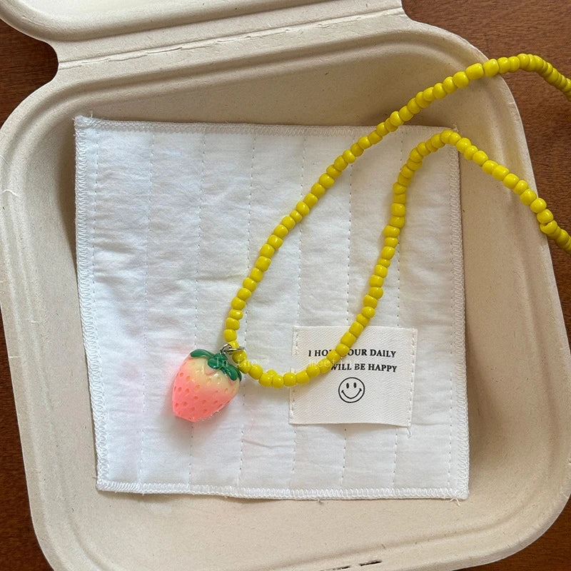 Beaded Fruit Necklace