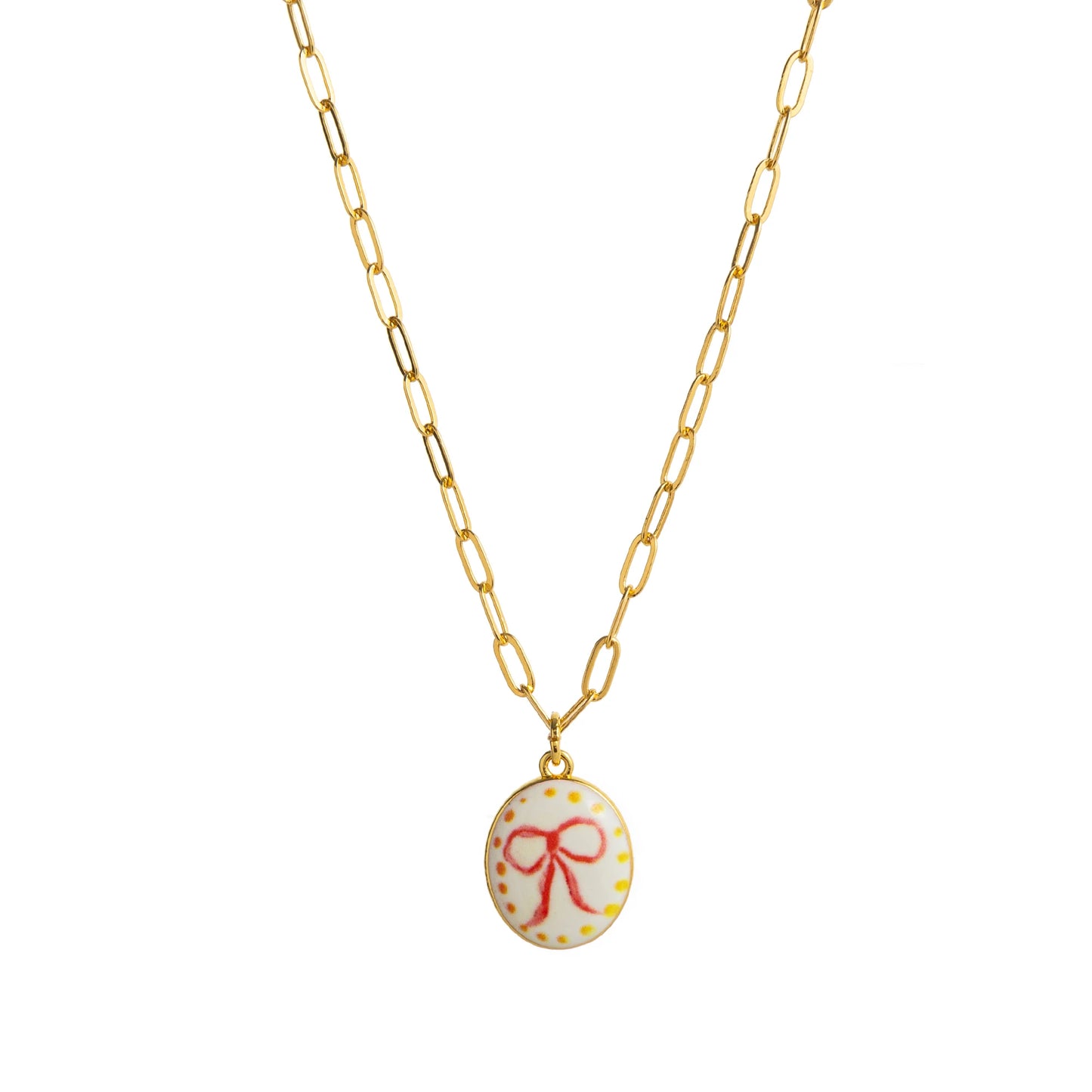 Painted Plants Charm Necklace