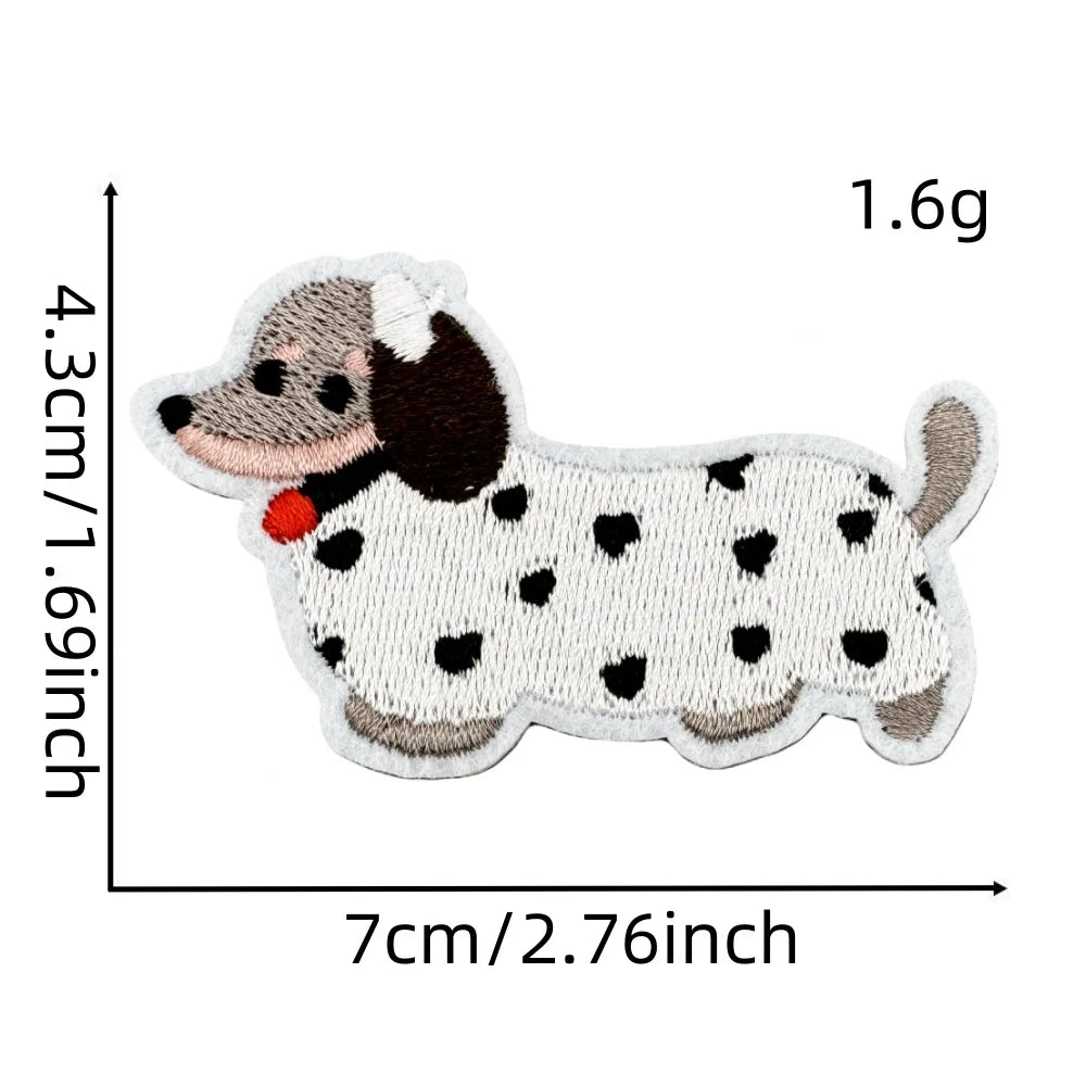 Cartoon Dachshund Embroidered Iron on Patch