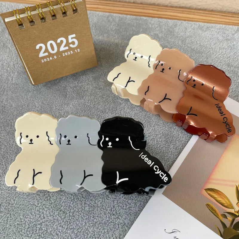 Puppy Pals Acrylic Glossy Hair Claw Clip