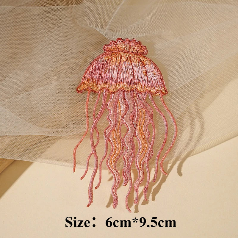 Sealife Embroidered Iron-On Patch