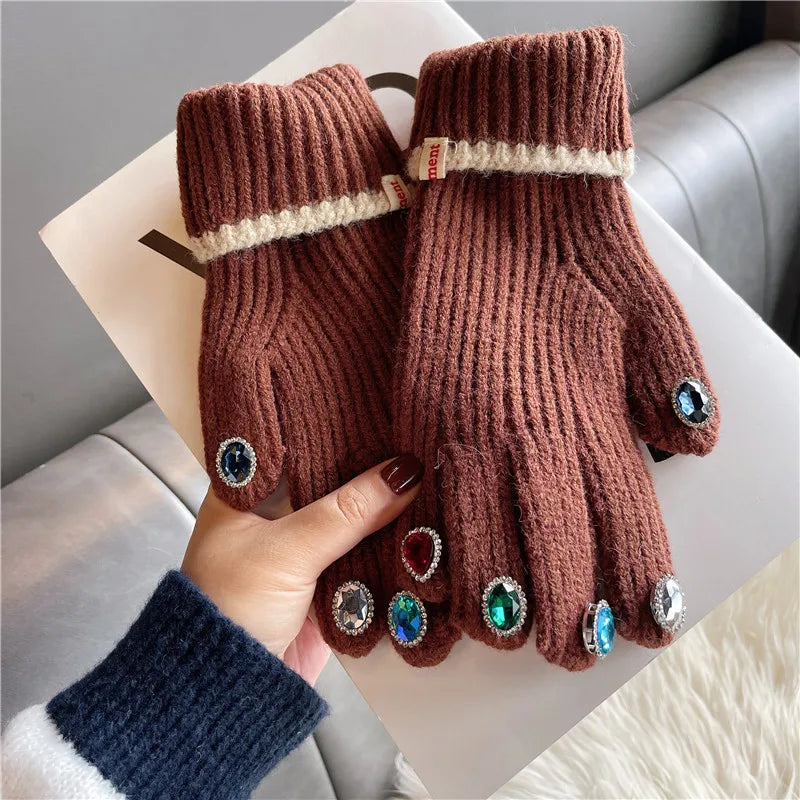 Fancy Manicure Knit Gloves