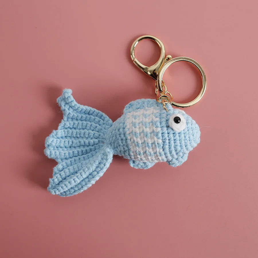 Handmade Crochet Ocean Friends Keychain Charm