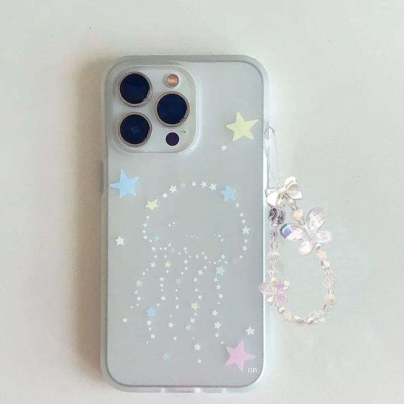 Fashiy Niche Marine Jellyfish Phone Case for IPhone17 16Pro 15 14 13 12 11 Promax Plus Luxury High-end Minimalism Back Cover Y2k - Ice Cream Cake