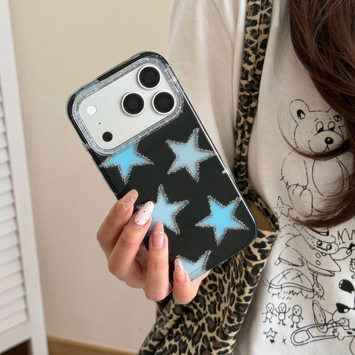 y2k Glitter Star iPhone Case