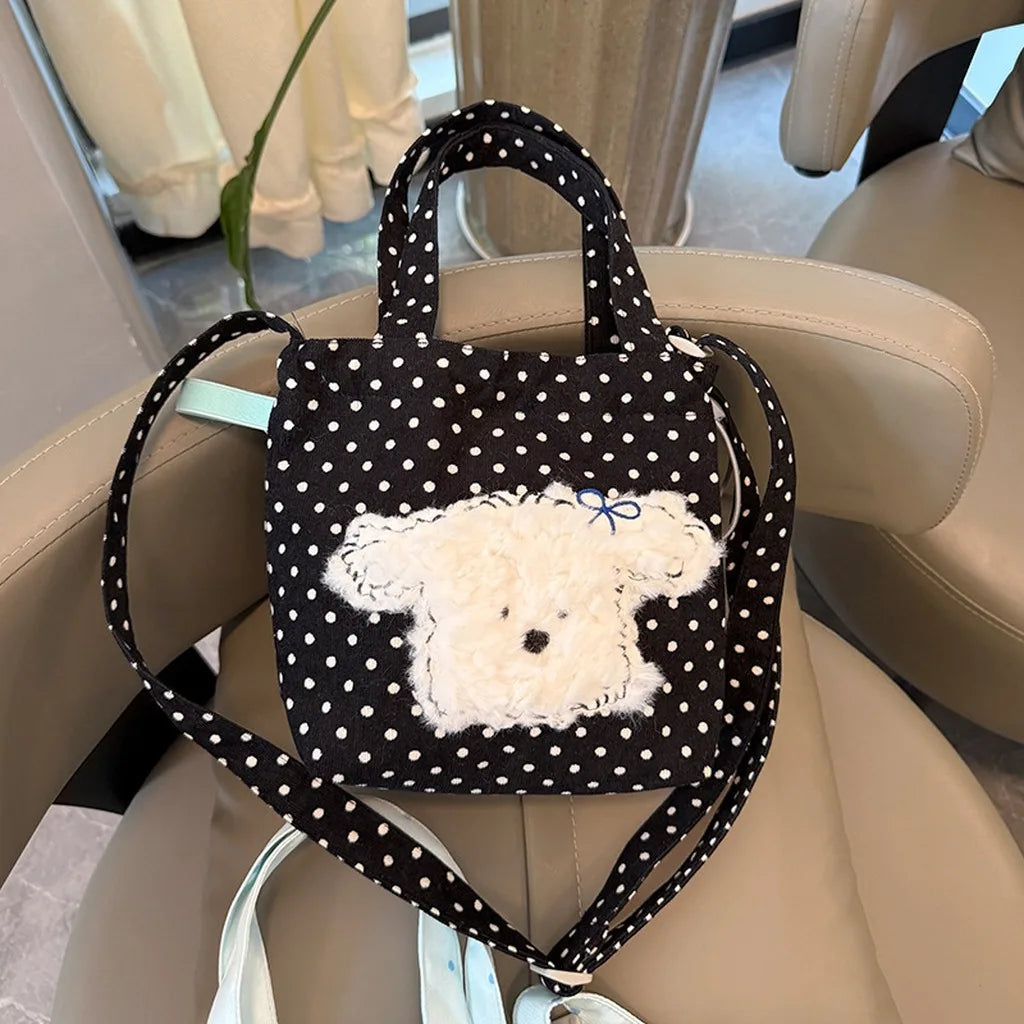 Puppy Dog Applique Mini Tote - Ice Cream Cake