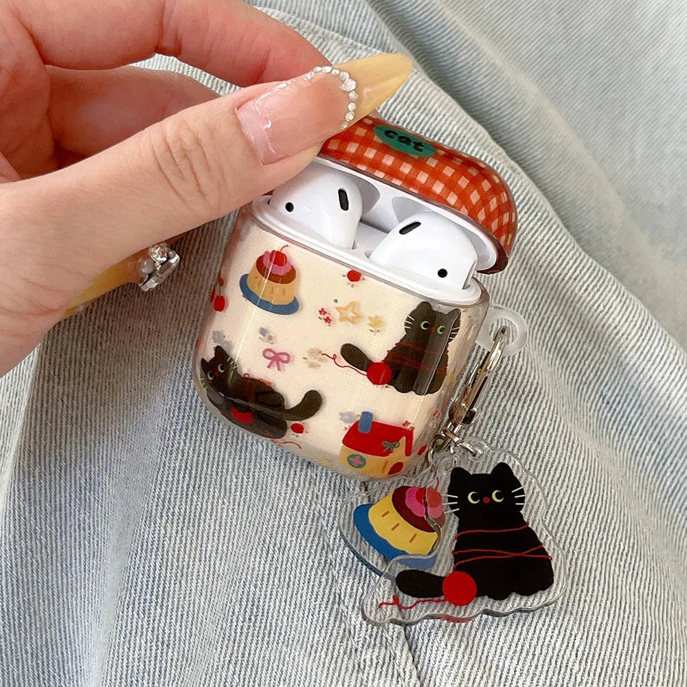 Pudding Cat AirPods Charger Case Cover