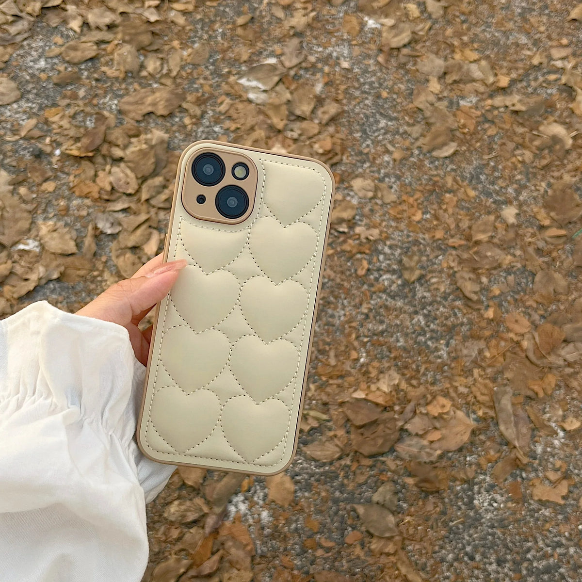 Puffy Heart Pattern iPhone Case