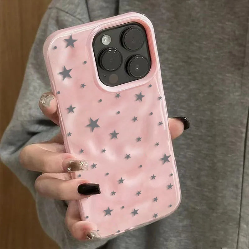 Textured Star Pattern iPhone Case