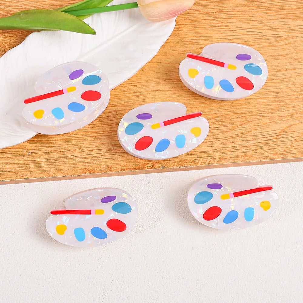 Paint Palette Hair Claw Clip
