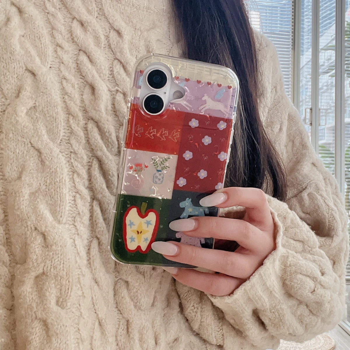 Patchwork Doodles iPhone Case