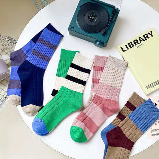 Ice Cream Stripe Crew Socks